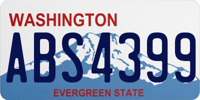 WA license plate ABS4399
