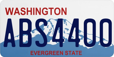 WA license plate ABS4400