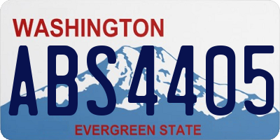 WA license plate ABS4405