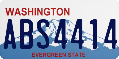 WA license plate ABS4414