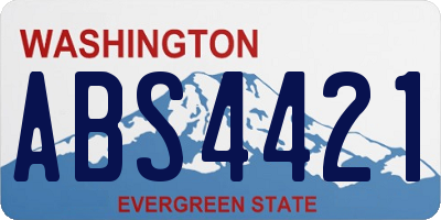 WA license plate ABS4421