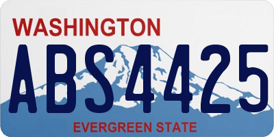 WA license plate ABS4425