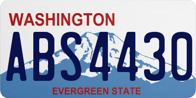 WA license plate ABS4430