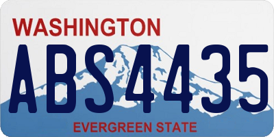WA license plate ABS4435