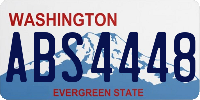 WA license plate ABS4448