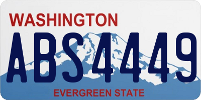WA license plate ABS4449