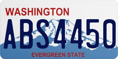 WA license plate ABS4450