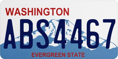 WA license plate ABS4467