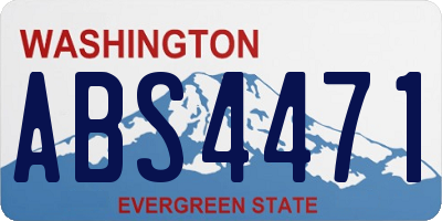 WA license plate ABS4471