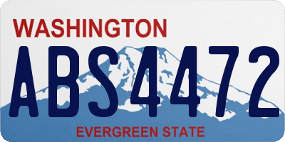 WA license plate ABS4472