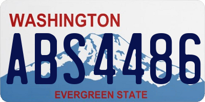 WA license plate ABS4486