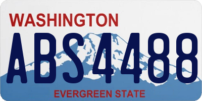 WA license plate ABS4488