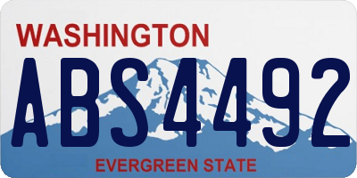 WA license plate ABS4492