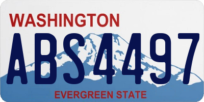 WA license plate ABS4497