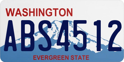 WA license plate ABS4512