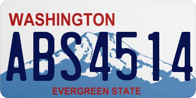 WA license plate ABS4514