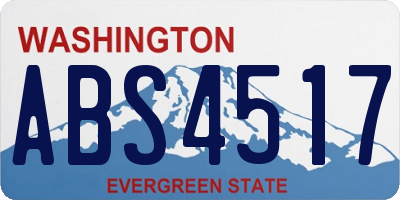 WA license plate ABS4517