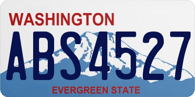 WA license plate ABS4527