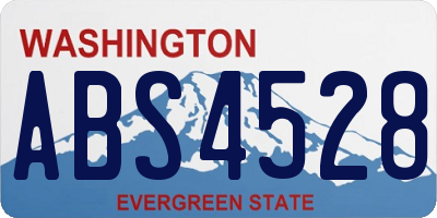 WA license plate ABS4528