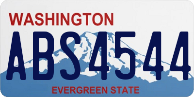 WA license plate ABS4544