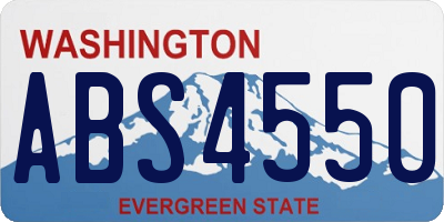 WA license plate ABS4550