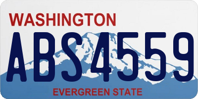 WA license plate ABS4559