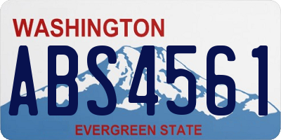 WA license plate ABS4561