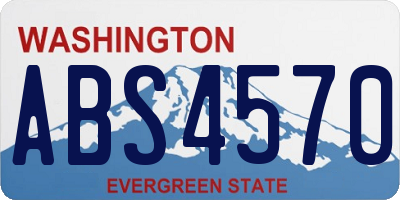 WA license plate ABS4570