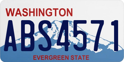 WA license plate ABS4571