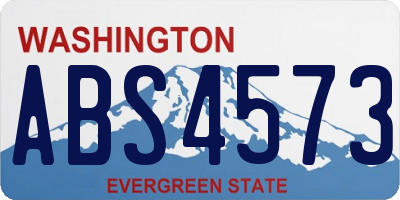 WA license plate ABS4573
