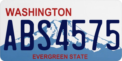 WA license plate ABS4575