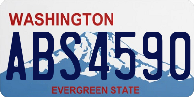 WA license plate ABS4590