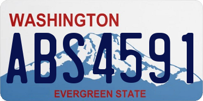 WA license plate ABS4591