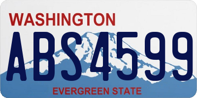 WA license plate ABS4599