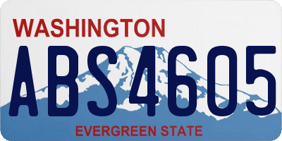 WA license plate ABS4605