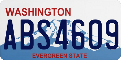 WA license plate ABS4609