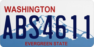 WA license plate ABS4611