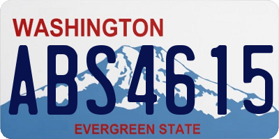 WA license plate ABS4615
