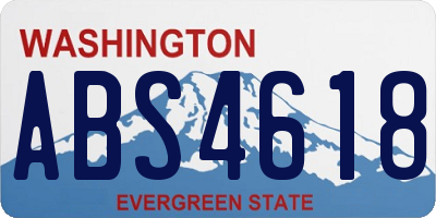 WA license plate ABS4618