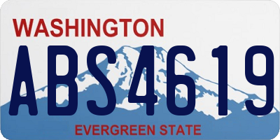 WA license plate ABS4619