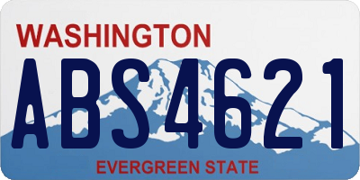 WA license plate ABS4621