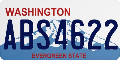 WA license plate ABS4622