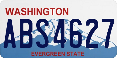 WA license plate ABS4627
