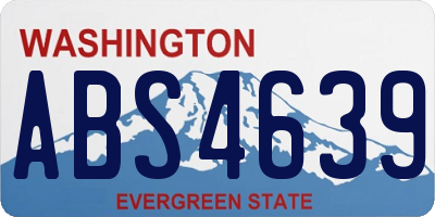 WA license plate ABS4639