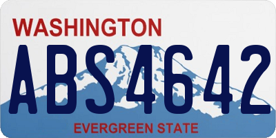 WA license plate ABS4642