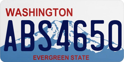 WA license plate ABS4650
