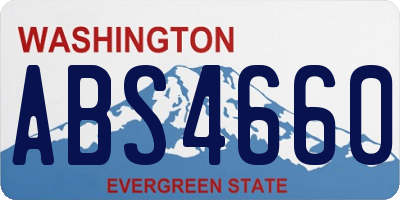 WA license plate ABS4660