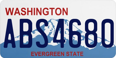WA license plate ABS4680
