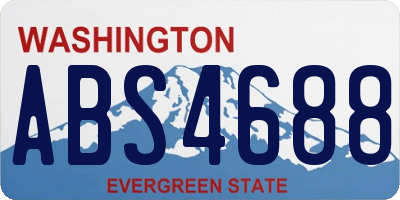 WA license plate ABS4688