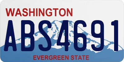 WA license plate ABS4691